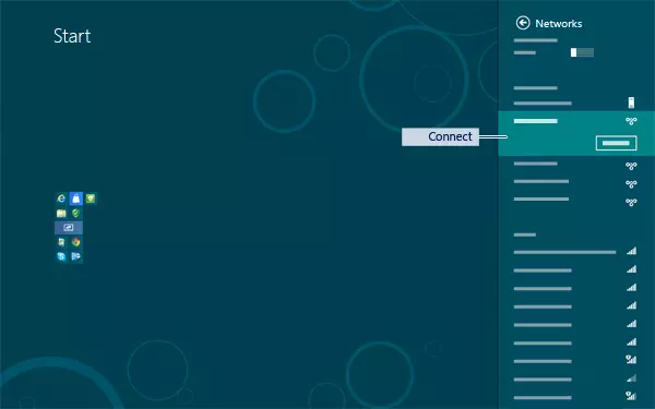 In Networks, select the desired VPN connection. Then click Connect