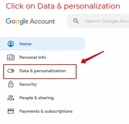 Delete Google Account Permanently. step 2