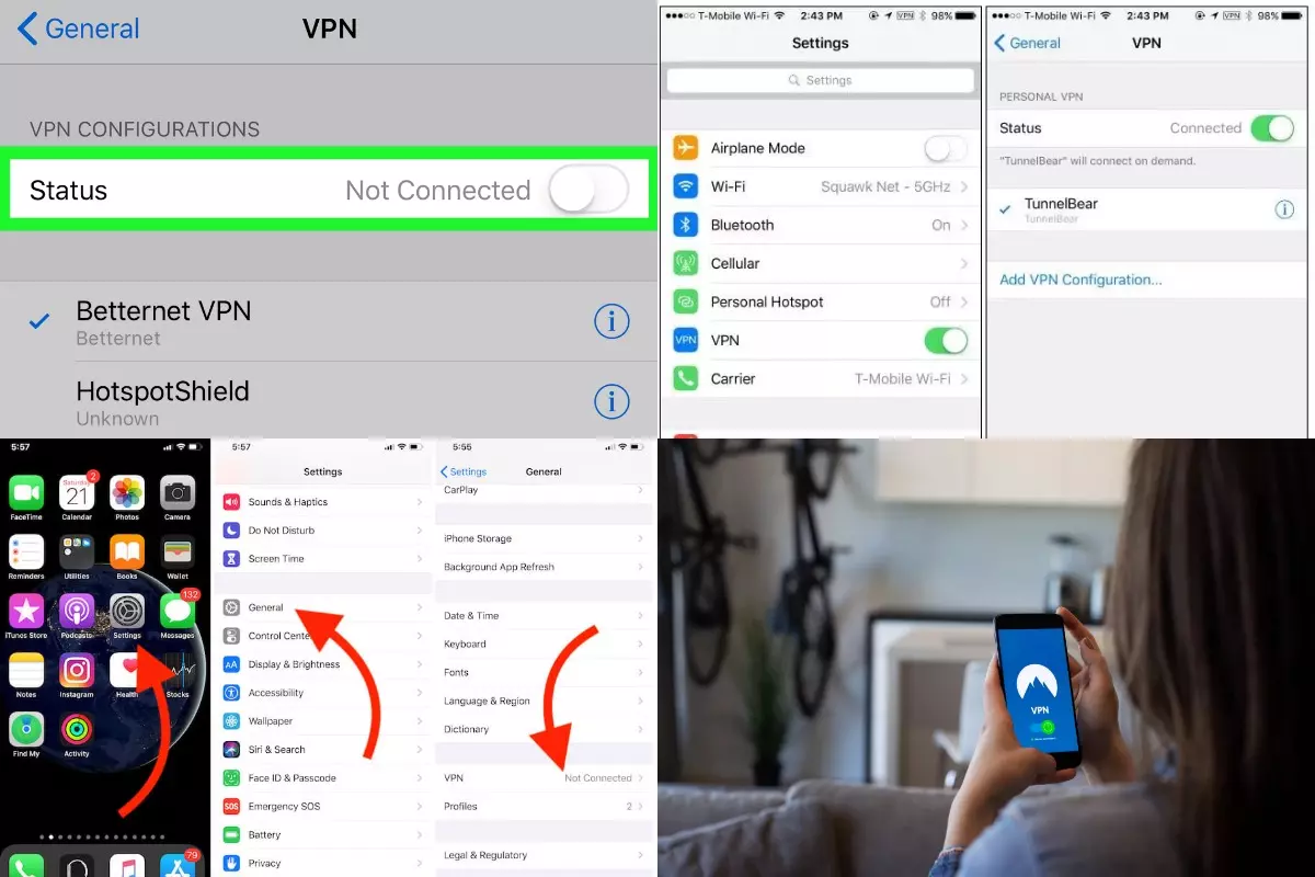 Turn off VPN on iPhone