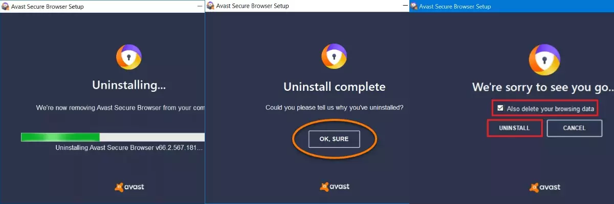 How to uninstall Avast Secure Browser