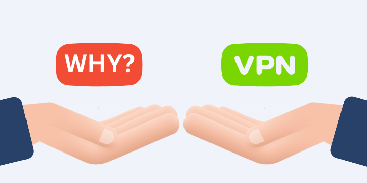 Why VPN hands illustration