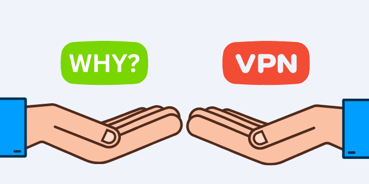 Why VPN hands illustration