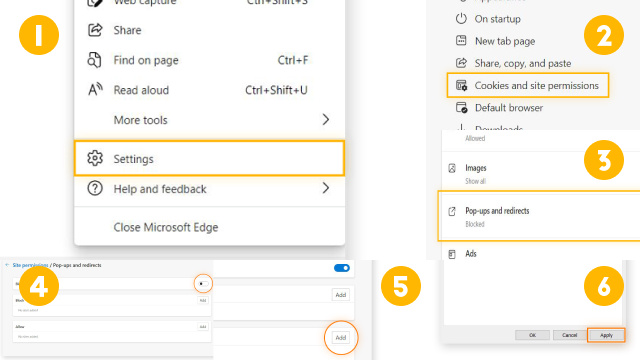 How to Allow Pop-Ups for Specific Websites in Microsoft Edge