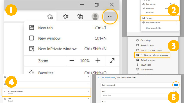 How to Turn On or Off the Pop-Up Blocker in Microsoft Edge