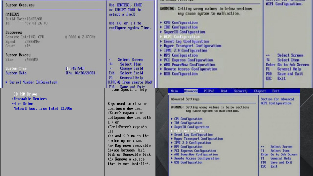 Navigating the BIOS Menu