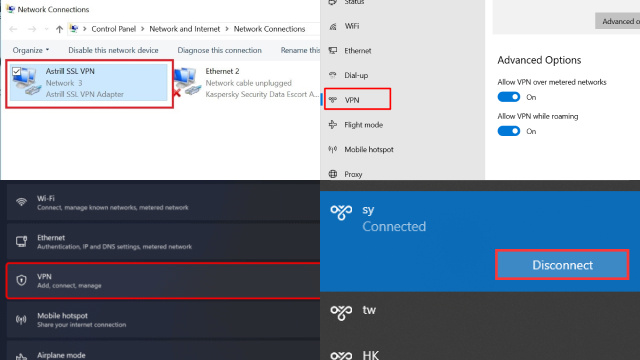 How to Disable VPN on Windows 10