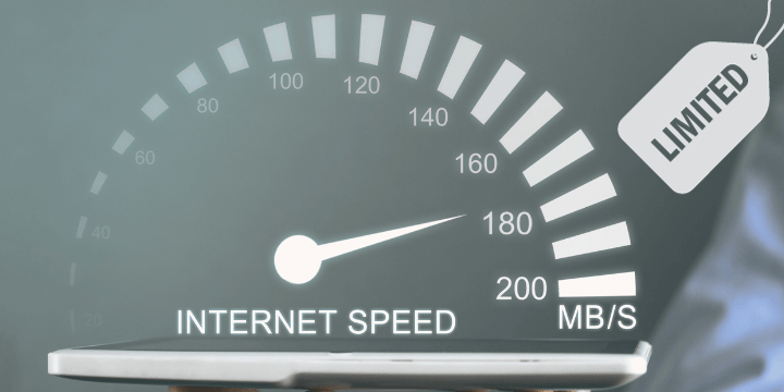 Data Limit and Bandwidth. Limited Internet speed