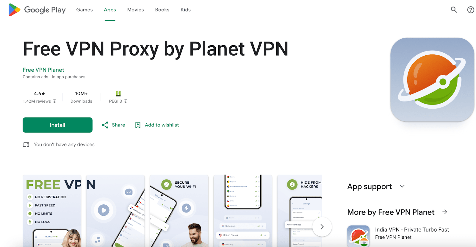 Free VPN Proxy by Planet VPN