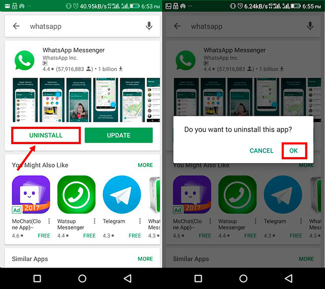 How to Delete Whatsapp 4