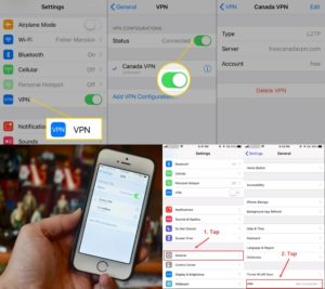 VPN connection for iPhone