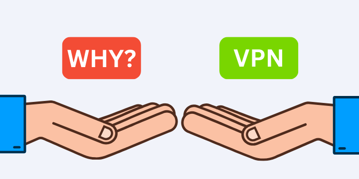 Why VPN hands illustration