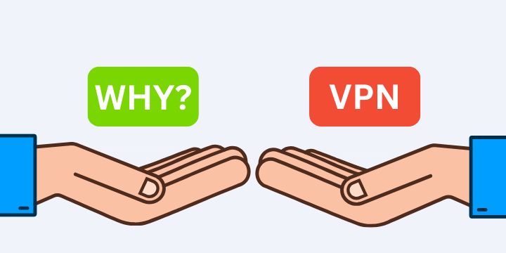 Why VPN hands illustration