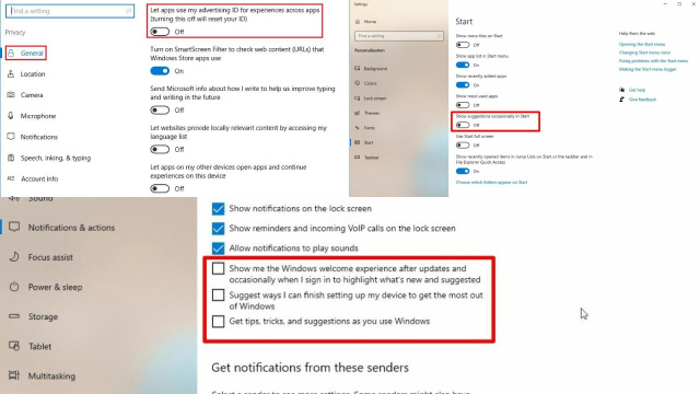 Disabling personalized ads in Windows 10