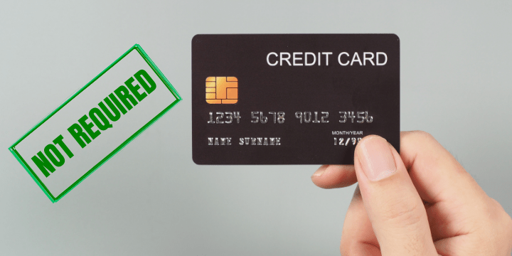 Credit card not required 