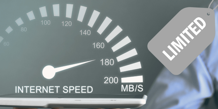 Limited Internet speed 